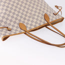 LOUIS VUITTON Damier Azur Neverfull MM Tote Bag N41605 LV Auth 196323A-7