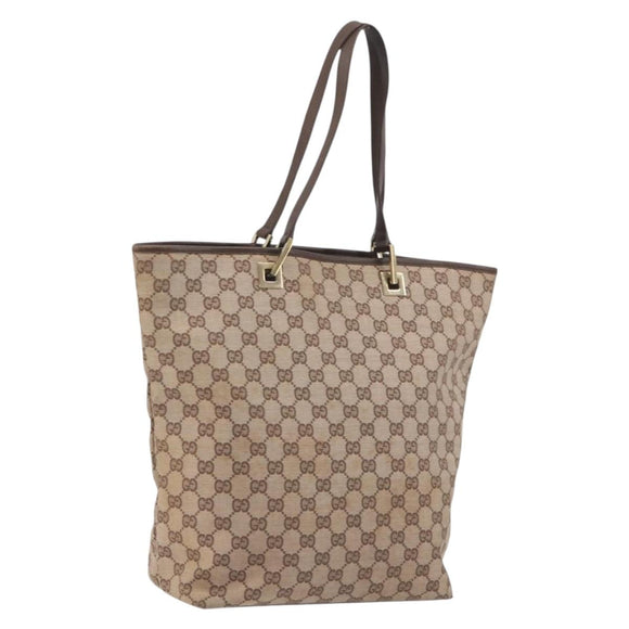 GUCCI GG Canvas Tote Bag Pink Gold 002 1098 Auth 196324