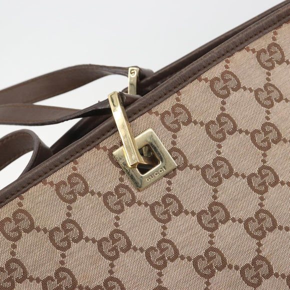 GUCCI GG Canvas Tote Bag Pink Gold 002 1098 Auth 196324
