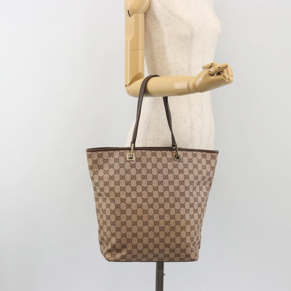 GUCCI GG Canvas Tote Bag Pink Gold 002 1098 Auth 196324