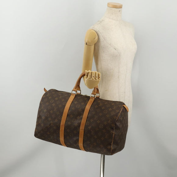 LOUIS VUITTON Monogram Keepall 45 Boston Bag M41428 LV Auth 196325A