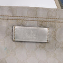 GUCCI GG Canvas Sherry Line Tote Bag Silver 189669 Auth 196326-14