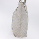 GUCCI GG Canvas Sherry Line Tote Bag Silver 189669 Auth 196326-5