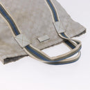 GUCCI GG Canvas Sherry Line Tote Bag Silver 189669 Auth 196326-6