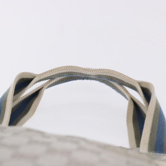GUCCI GG Canvas Sherry Line Tote Bag Silver 189669 Auth 196326