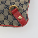 GUCCI GG Canvas Abbey Shoulder Bag Navy Gold 131326 Auth 196328-12