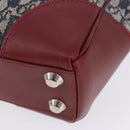 Christian Dior Trotter Canvas Hand Bag Navy Silver Auth 196330A-14