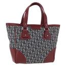 Christian Dior Trotter Canvas Hand Bag Navy Silver Auth 196330A-1