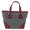 Christian Dior Trotter Canvas Hand Bag Navy Silver Auth 196330A-3