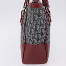 Christian Dior Trotter Canvas Hand Bag Navy Silver Auth 196330A-4