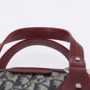 Christian Dior Trotter Canvas Hand Bag Navy Silver Auth 196330A-8