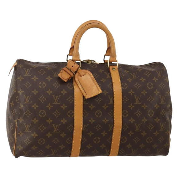LOUIS VUITTON Monogram Keepall 45 Boston Bag M41428 LV Auth 196331V