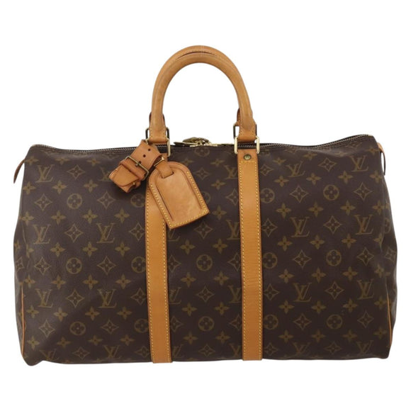 LOUIS VUITTON Monogram Keepall 45 Boston Bag M41428 LV Auth 196331V