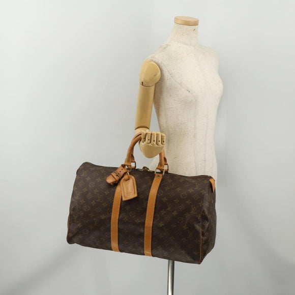 LOUIS VUITTON Monogram Keepall 45 Boston Bag M41428 LV Auth 196331V