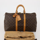 LOUIS VUITTON Monogram Keepall 45 Boston Bag M41428 LV Auth 196331V-12