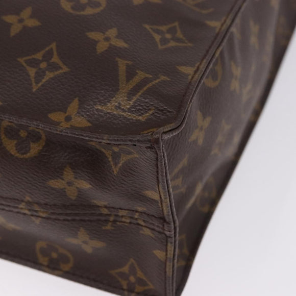 LOUIS VUITTON Monogram Sac Plat Hand Bag M51140 LV Auth 196332