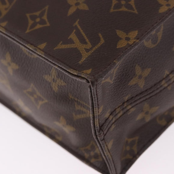 LOUIS VUITTON Monogram Sac Plat Hand Bag M51140 LV Auth 196332