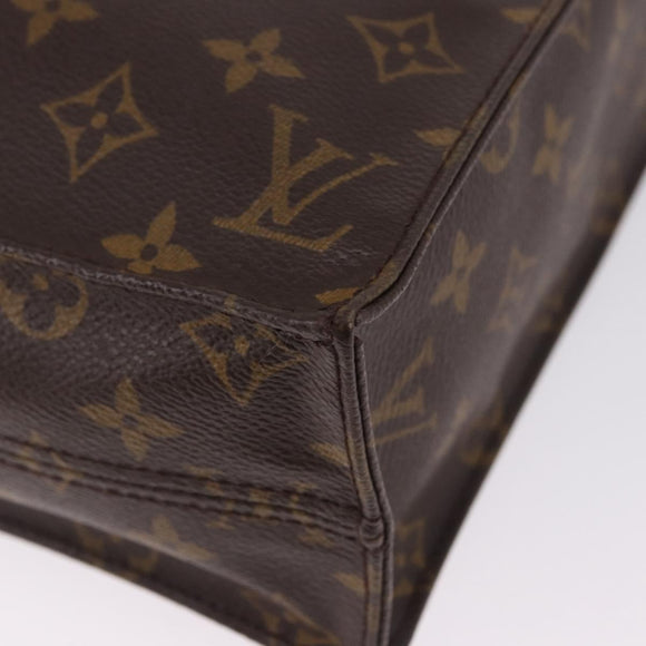 LOUIS VUITTON Monogram Sac Plat Hand Bag M51140 LV Auth 196332