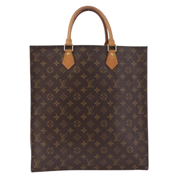 LOUIS VUITTON Monogram Sac Plat Hand Bag M51140 LV Auth 196332