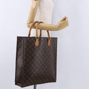 LOUIS VUITTON Monogram Sac Plat Hand Bag M51140 LV Auth 196332-20