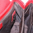 Salvatore Ferragamo Gancini Hand Bag Leather Red Silver Auth 196333-20