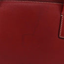 Salvatore Ferragamo Gancini Hand Bag Leather Red Silver Auth 196333-5