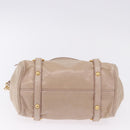 Miu Miu Hand Bag Leather 2way Pink Gold Auth 196334M-6
