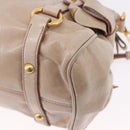 Miu Miu Hand Bag Leather 2way Pink Gold Auth 196334M-19