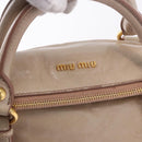Miu Miu Hand Bag Leather 2way Pink Gold Auth 196334M-21