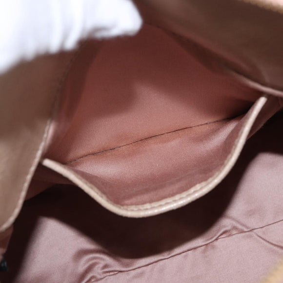 Miu Miu Hand Bag Leather 2way Pink Gold Auth 196334M