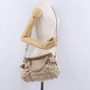 Miu Miu Hand Bag Leather 2way Pink Gold Auth 196334M-26