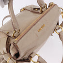 Miu Miu Hand Bag Leather 2way Pink Gold Auth 196334M-7