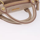 Miu Miu Hand Bag Leather 2way Pink Gold Auth 196334M-8