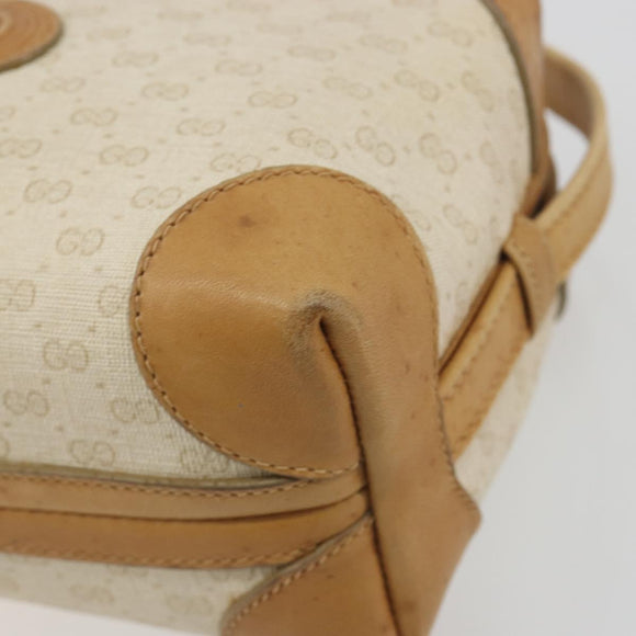 GUCCI Micro GG Supreme Shoulder Bag PVC Ivory Gold 67 01 5294 Auth 196335