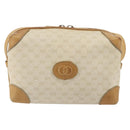 GUCCI Micro GG Supreme Shoulder Bag PVC Ivory Gold 67 01 5294 Auth 196335-13