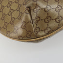 GUCCI GG Crystal Sherry Line Bag Coated Canvas Beige Gold 181092 Auth 196336-11