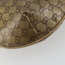 GUCCI GG Crystal Sherry Line Bag Coated Canvas Beige Gold 181092 Auth 196336-13