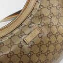 GUCCI GG Crystal Sherry Line Bag Coated Canvas Beige Gold 181092 Auth 196336-14