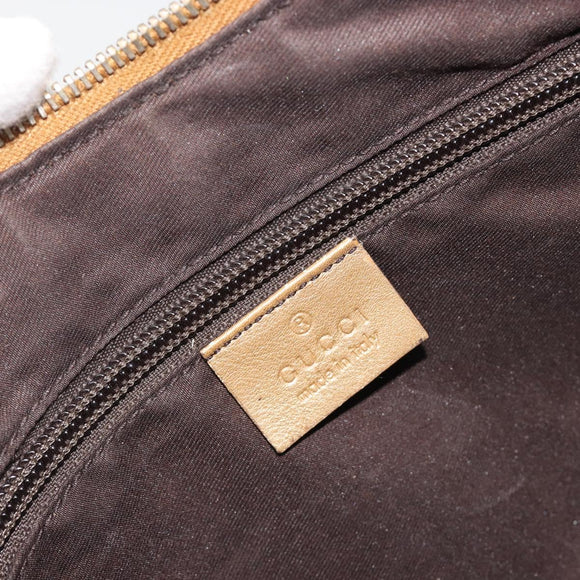 GUCCI GG Crystal Sherry Line Bag Coated Canvas Beige Gold 181092 Auth 196336