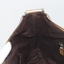 GUCCI GG Crystal Sherry Line Bag Coated Canvas Beige Gold 181092 Auth 196336-19