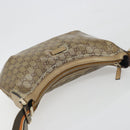 GUCCI GG Crystal Sherry Line Bag Coated Canvas Beige Gold 181092 Auth 196336-6