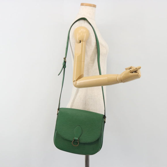 LOUIS VUITTON Epi Saint Cloud GM Shoulder Bag Green M52194 LV Auth 196337