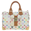 LOUIS VUITTON Monogram Multicolor Speedy 30 Bag White Bron M92643 Auth 196338V-13