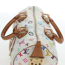 LOUIS VUITTON Monogram Multicolor Speedy 30 Bag White Bron M92643 Auth 196338V-7