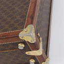 CELINE Macadam Canvas Trunk PVC Leather Brown Gold Auth 196339-15