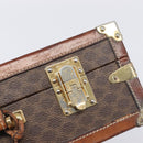 CELINE Macadam Canvas Trunk PVC Leather Brown Gold Auth 196339-20