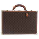 CELINE Macadam Canvas Trunk PVC Leather Brown Gold Auth 196339-13