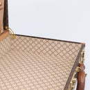 CELINE Macadam Canvas Trunk PVC Leather Brown Gold Auth 196339-25