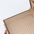 CELINE Macadam Canvas Trunk PVC Leather Brown Gold Auth 196339-26