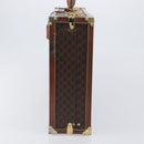 CELINE Macadam Canvas Trunk PVC Leather Brown Gold Auth 196339-3